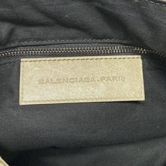 Balenciaga Shoulder Bag The Mens Di 141175 Ivory And Gray Leather - Picture 9 of 15